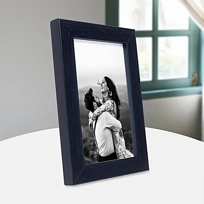 Black Rectangular Wooden Photo Frame